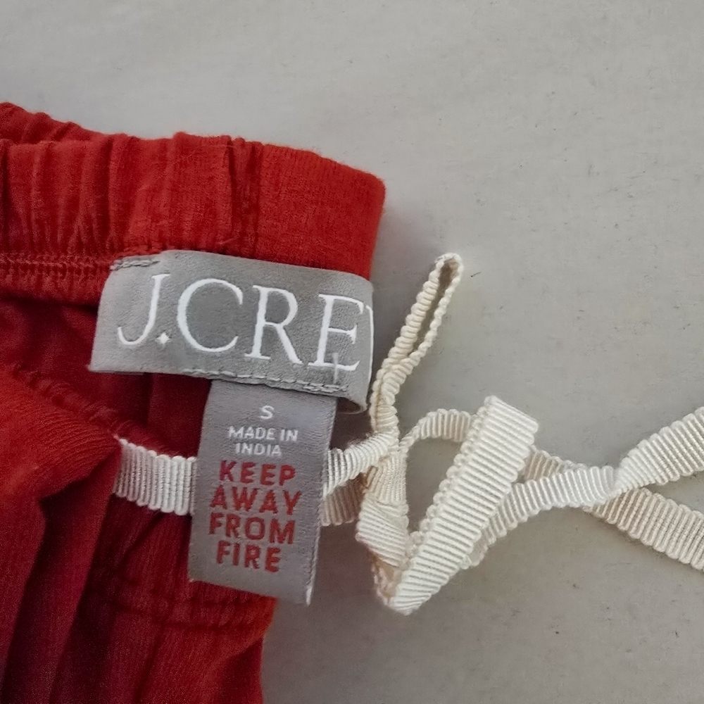 J. Crew Dreamy Cotton-blend Pajama Pant Set In Radiant Ruby - Picture 5 of 5